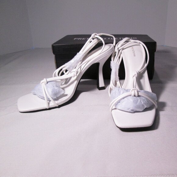 PrettyLittleThing Barely There Twisted Knot Lace Up Heeled Sandals Sz 7 - Picture 6 of 11